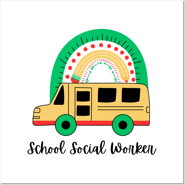 School Social Worker Wall Art by Adisa_store